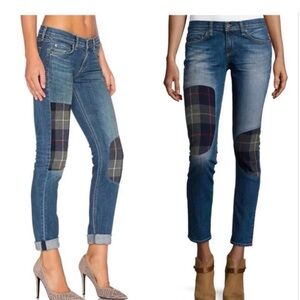 Rag and Bone The Dre Patch Jeans in Size 26 in Indigo Patch